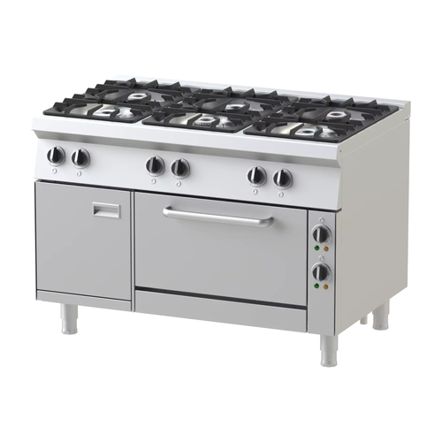 Nayati Meritus 700 Series 6 Burner Gas Range with Gas Oven